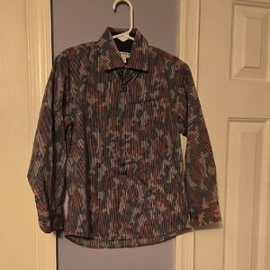 Isaac Mizrahi Men's Striped Multicolor Shirt Jacket